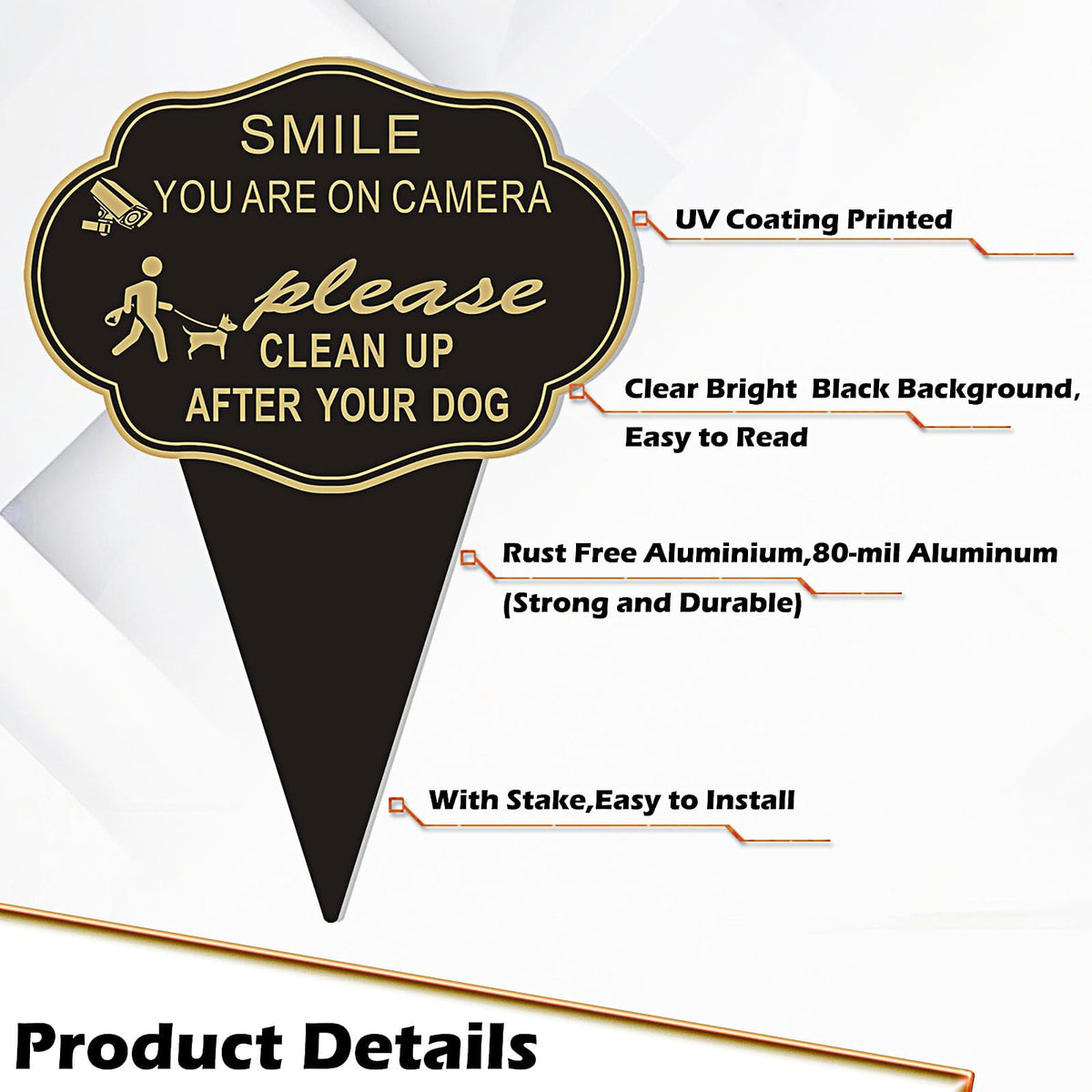 Ruiseone weatherproof UV-resistant sign endures outdoor use.