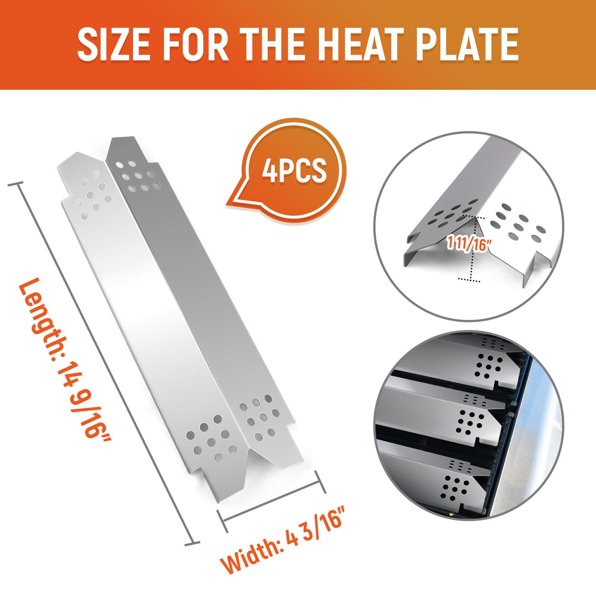 RuiTEERS stainless steel heat tents promote durable performance and even cooking.