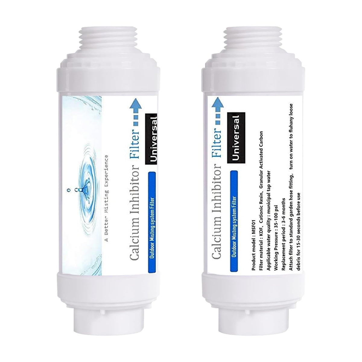 RUITN calcium inhibitor inline filter assembly for patio misting systems
