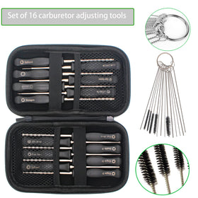 Double D and splined tools shown for matching 2-stroke carburetor fittings.
