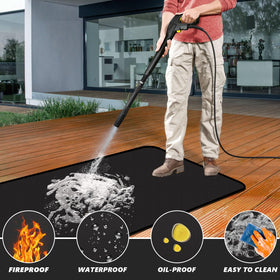 Rumlick fiberglass grill mat resists up to 2000°F for durable outdoor use.