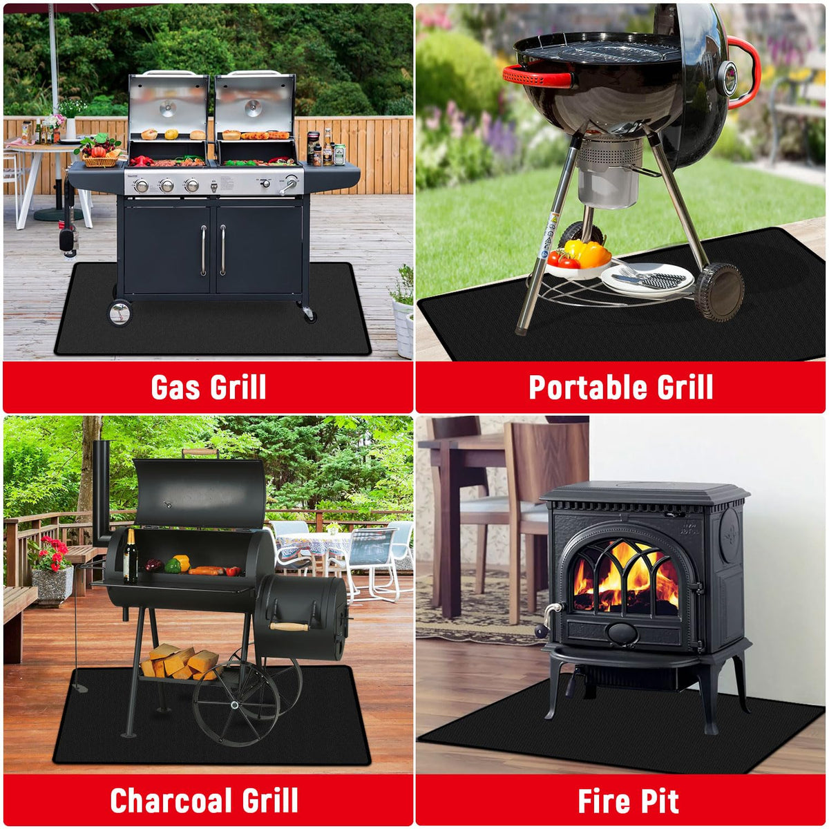 Rumlick oil- and water-proof coating cleans easily after grilling.