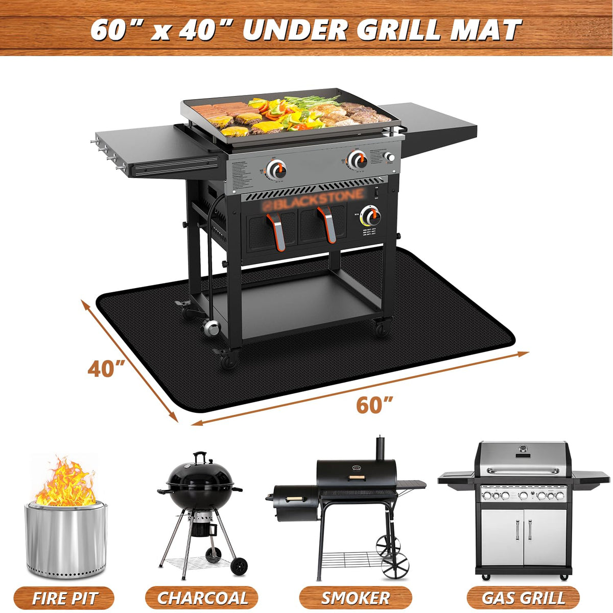 Rumlick portable foldable mat for versatile outdoor cooking setups.