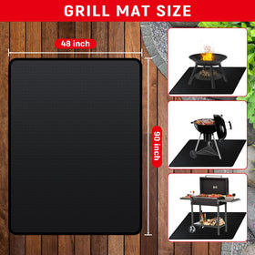 Rumlick portable foldable mat for camping and backyard cooking.