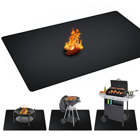 Rumlick under-grill-mat 90x48 shields decks from heat and embers while grilling.