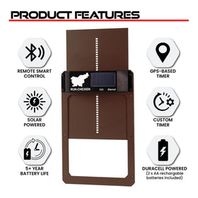 RUN-CHICKEN Door Eternal weatherproof aluminum frame withstands seasonal exposure.