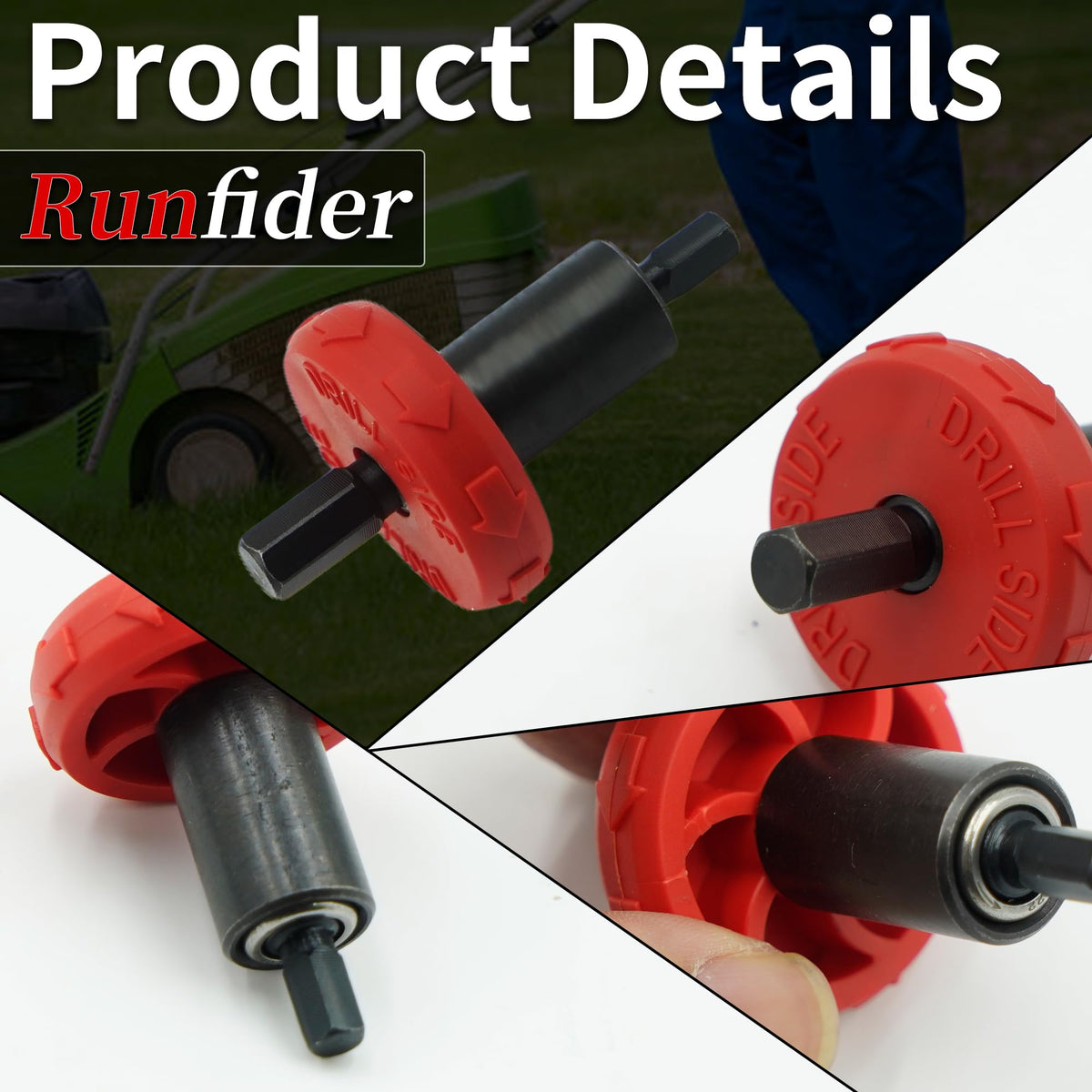 Runfider Jump Starter Drill Adapter easy removal with ratchet system during startup.