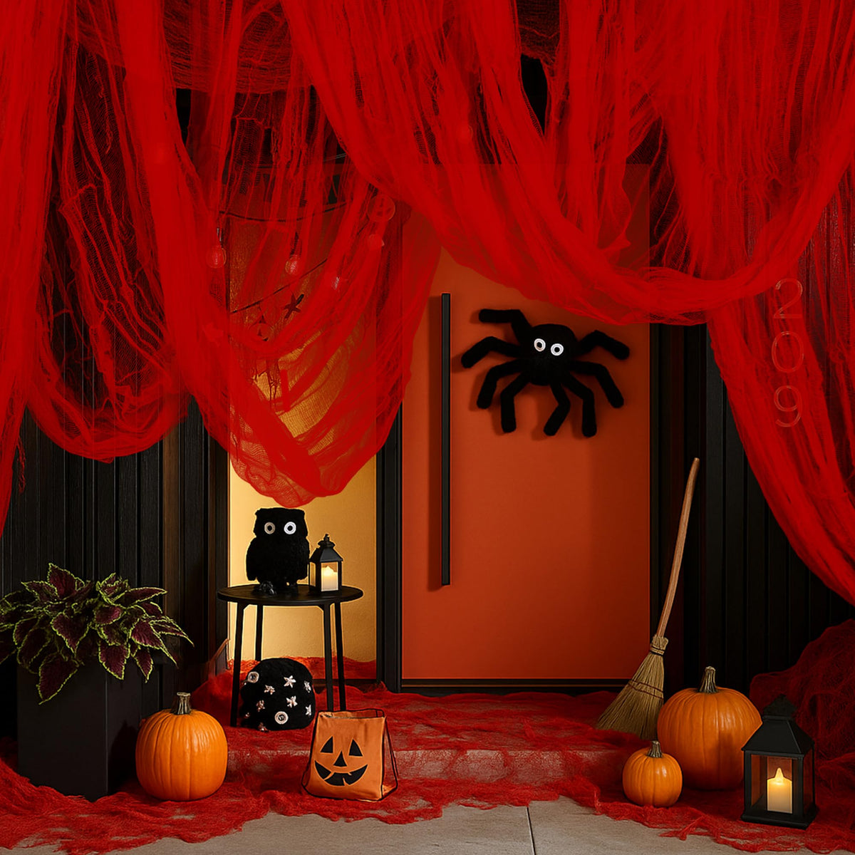 RunNico blood red gauze length adapts to any space for dramatic effects