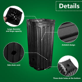 RunNico deep pot 7-87h compact pot for small plants and herbs.