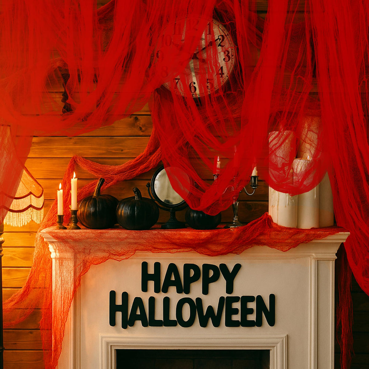 RunNico doorway haunted gauze displays a scarier entrance for Halloween parties