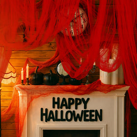 RunNico doorway haunted gauze displays a scarier entrance for Halloween parties
