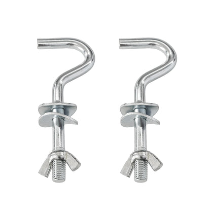 Runseaway hammock hooks close-up showing 3/8 inch diameter for strong outdoor mounting