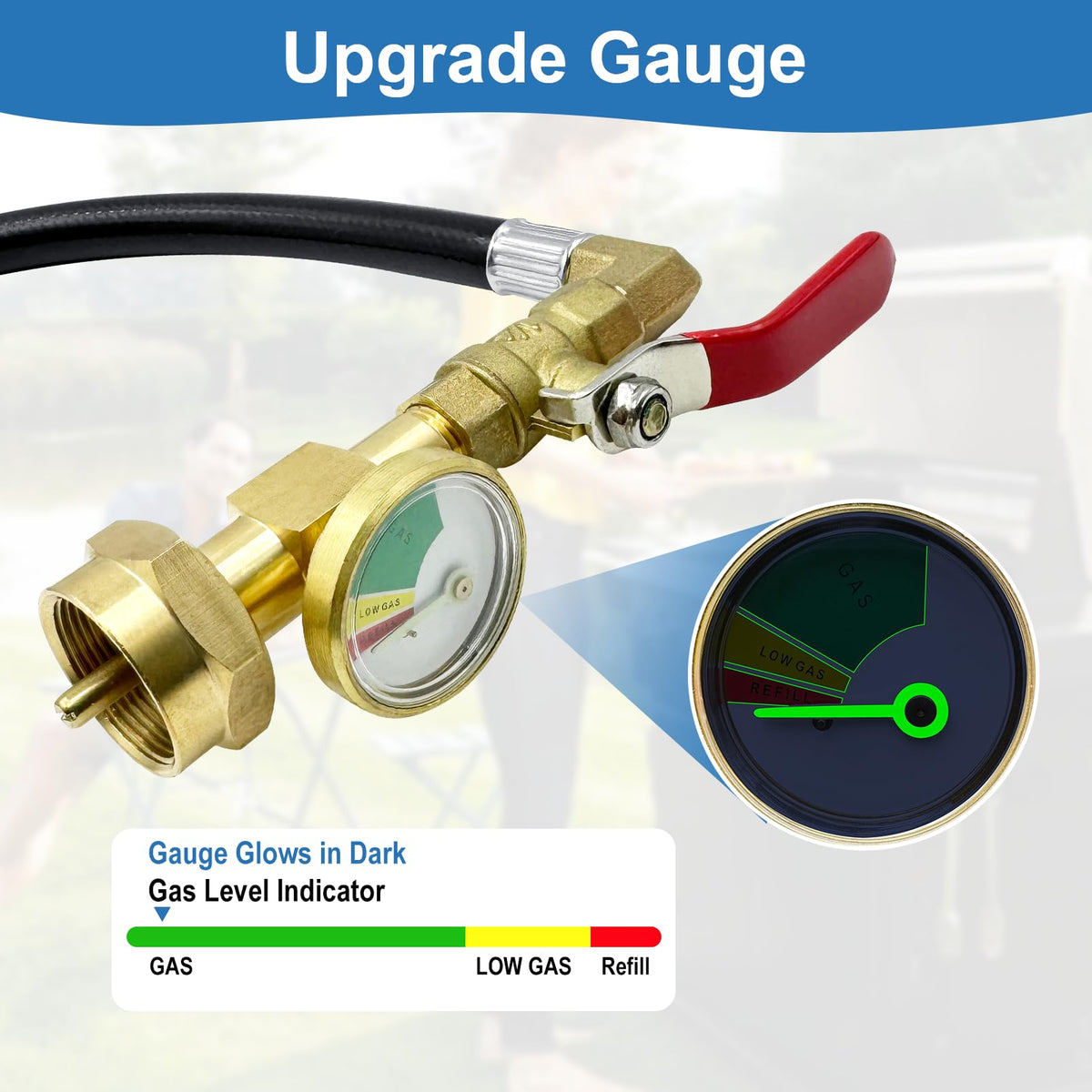 Runtticoon night-vision gauge and ON/OFF valve for gas monitoring