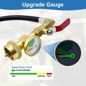 Runtticoon night-vision gauge and ON/OFF valve for gas monitoring