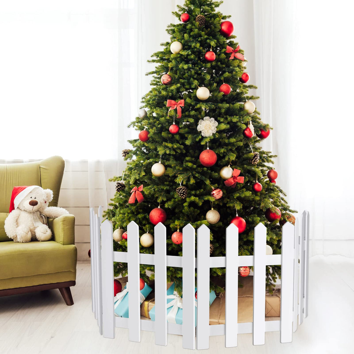 RUODON four-piece fence set suits Xmas and wedding decor for borders and accents.