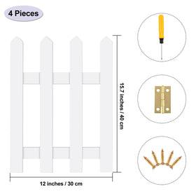 RUODON white wooden picket fence detail highlights a clean, versatile border for holiday setups.