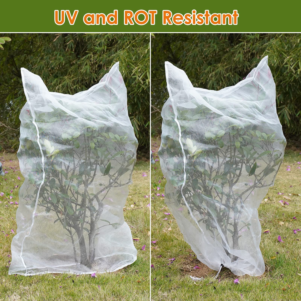Ruolan 1.9 x 2.6 ft netting is easy to deploy and reuse for seasons