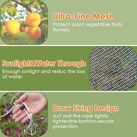 Ruolan netting for greenhouse, coop, and orchard provides versatile protection