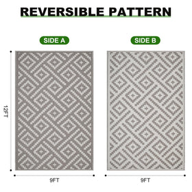RURALITY lightweight foldable rug easy to pack for travel and storage
