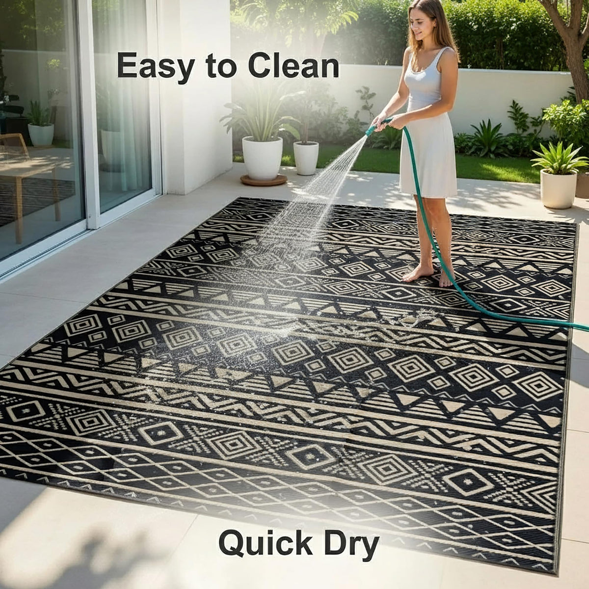 RURALITY multi use rug for patios decks and campsites