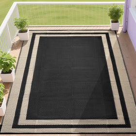 RURALITY outdoor rug 6x9 on patio, waterproof and ready for outdoor life