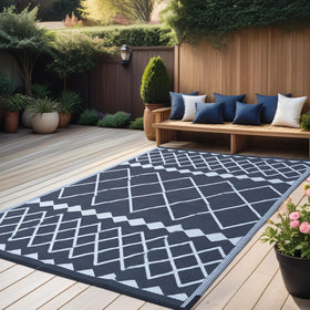 RURALITY outdoor rug cleans quickly with a simple wipe-down.