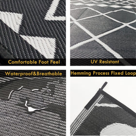 RURALITY lightweight rug rolls up for easy camping storage.