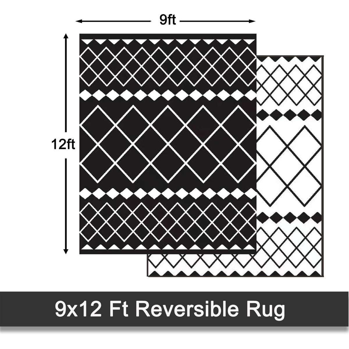 RURALITY outdoor rug reversible-design offers two looks outdoors.