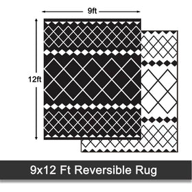 RURALITY outdoor rug reversible-design offers two looks outdoors.