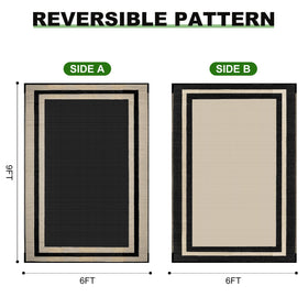 RURALITY outdoor rug reversible with durable hemming for long use