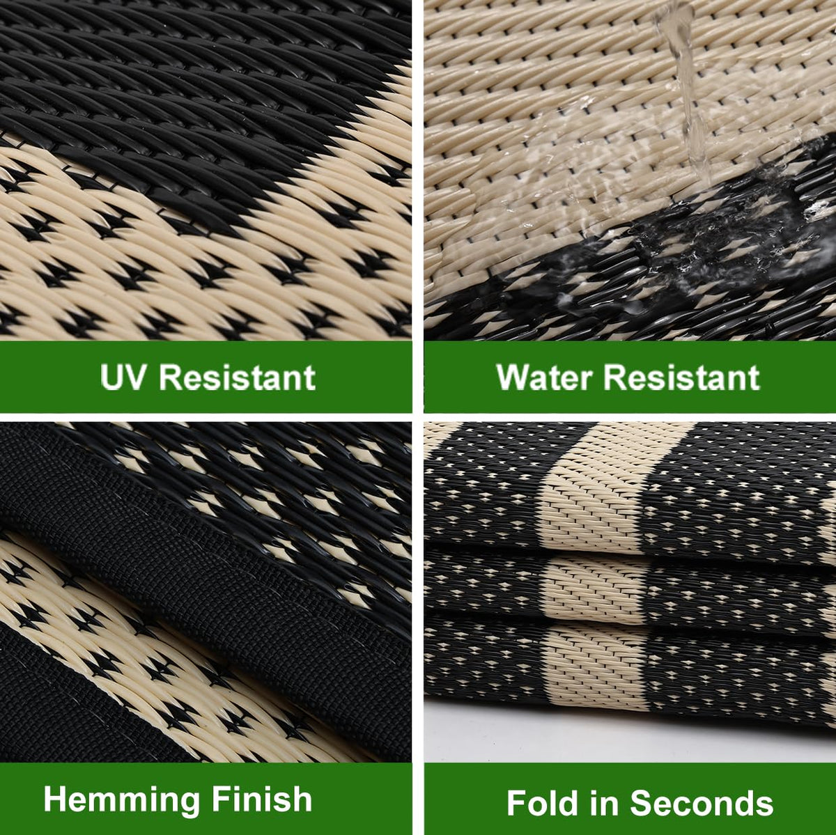 RURALITY rug with UV-resistant design maintains color under sun