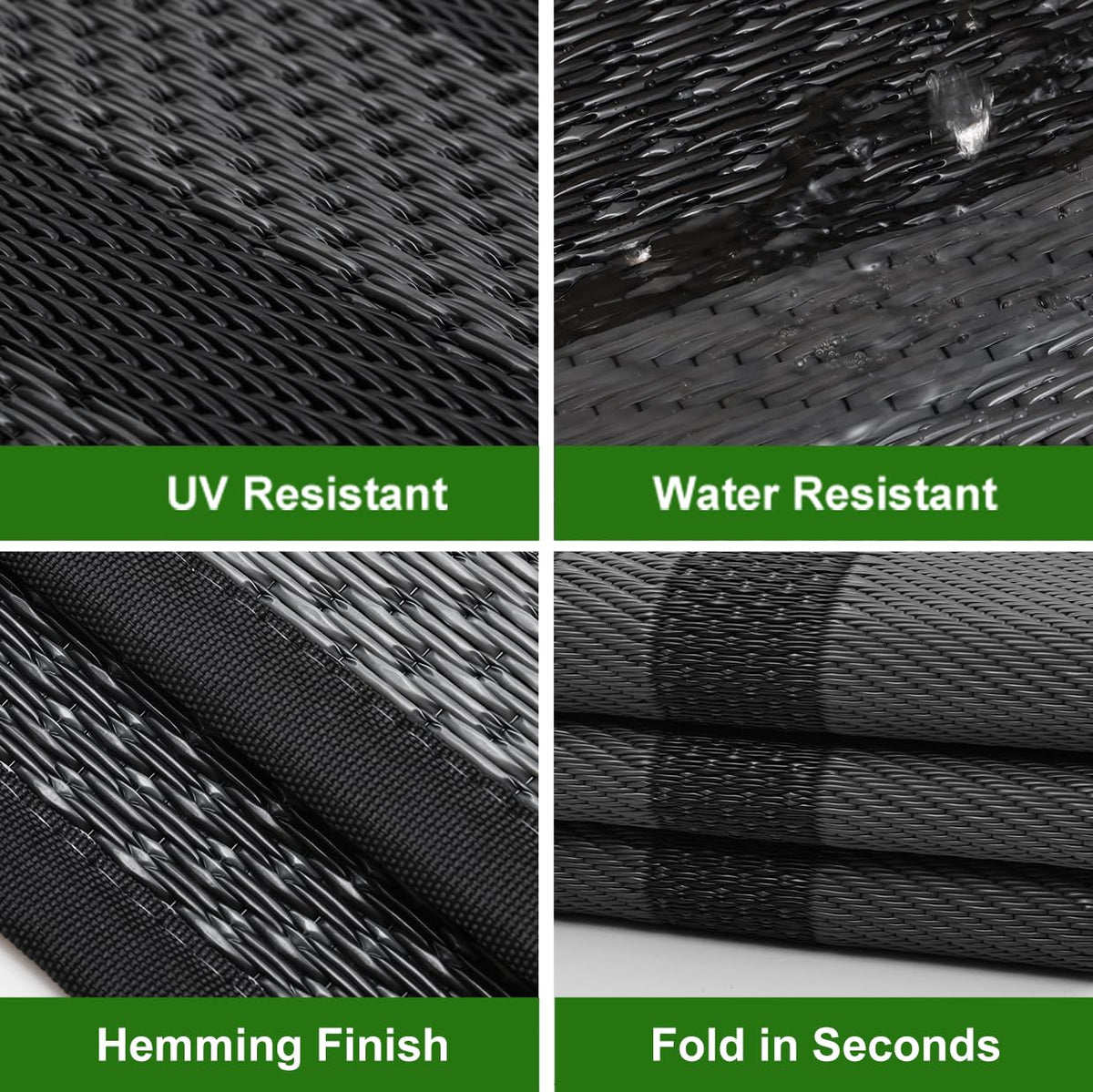RURALITY reversible rug design offers two looks for versatile outdoor styling.
