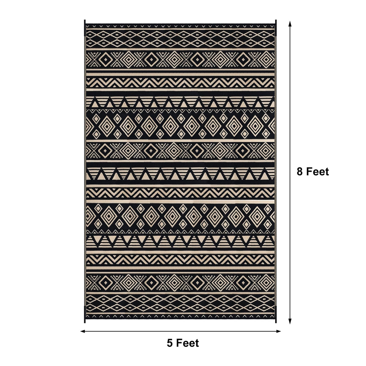 RURALITY reversible hemmed edge rug offers versatile outdoor styling
