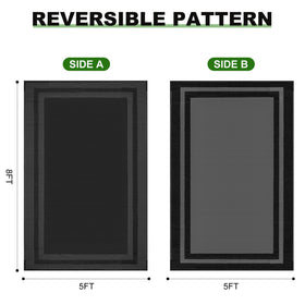 RURALITY reversible rug with hemmed corners for versatile styling