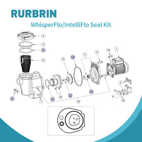 RURBRIN PS-1000 seal plate gasket for WhisperFlo compatibility.