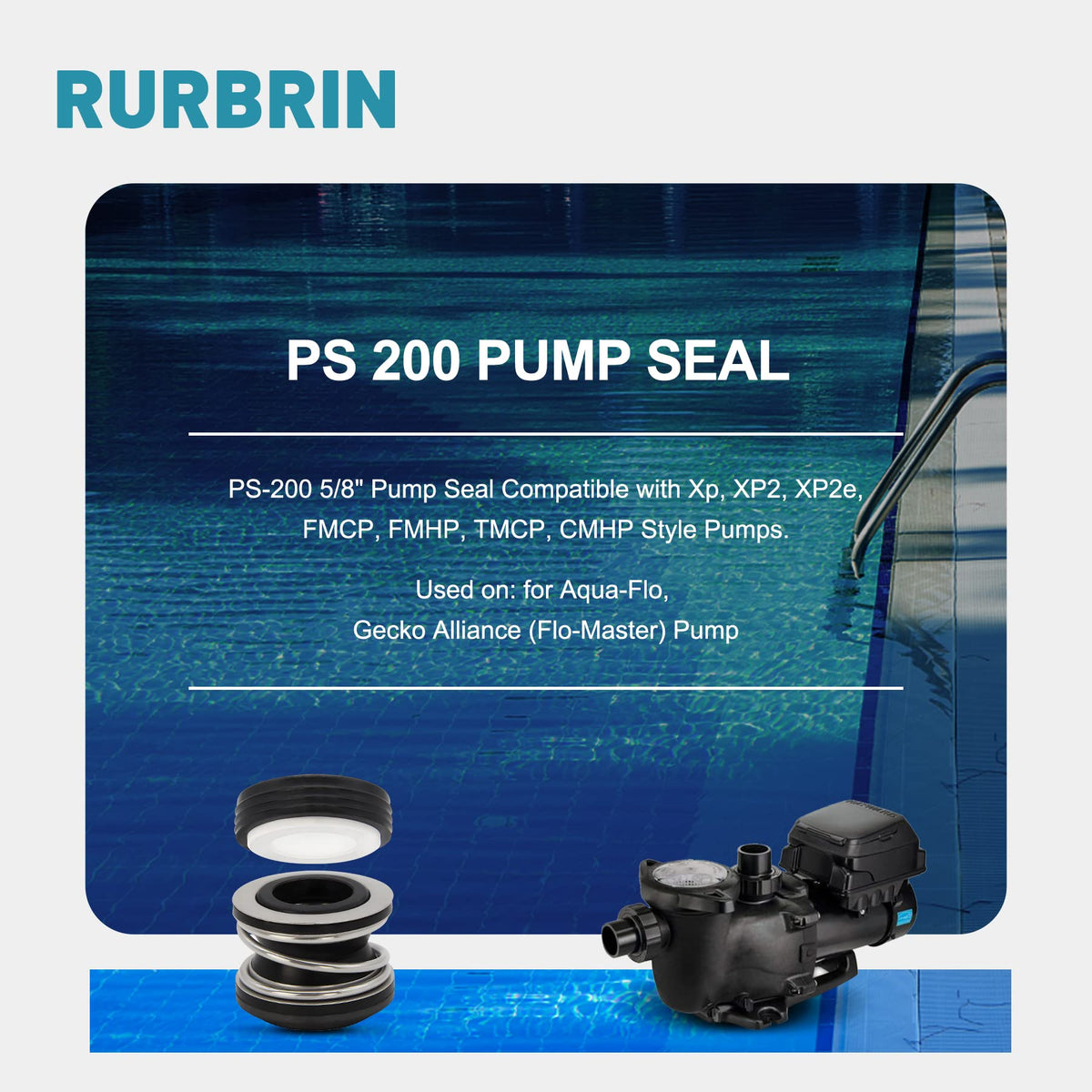 RURBRIN PS-200 compatibility with Pentair Superflo pumps shown