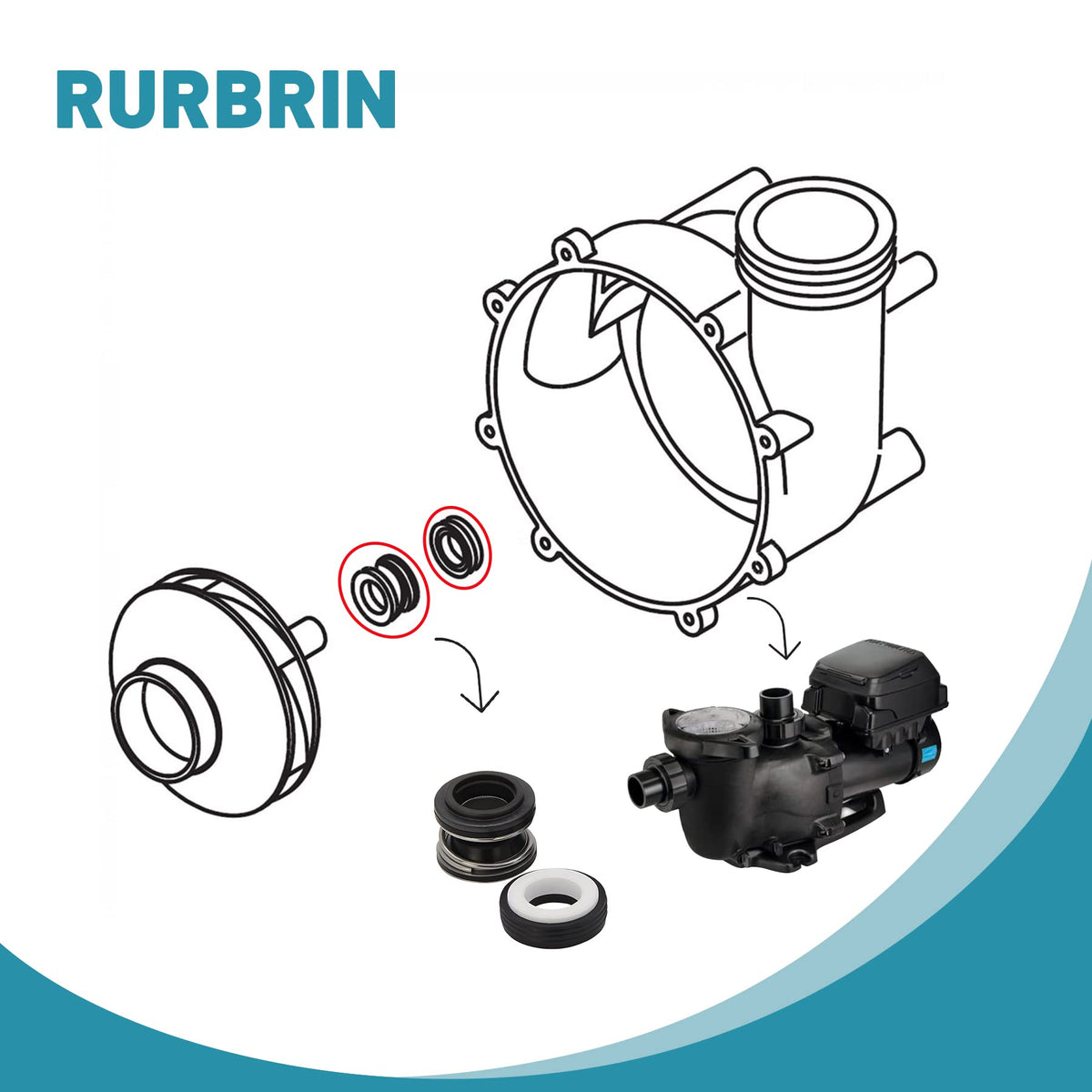 RURBRIN PS-200 seal OD 1.218 inch ensures tight seals