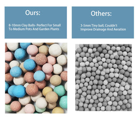 Rurtsva colorful LECA beads enhance potting mix aesthetics.