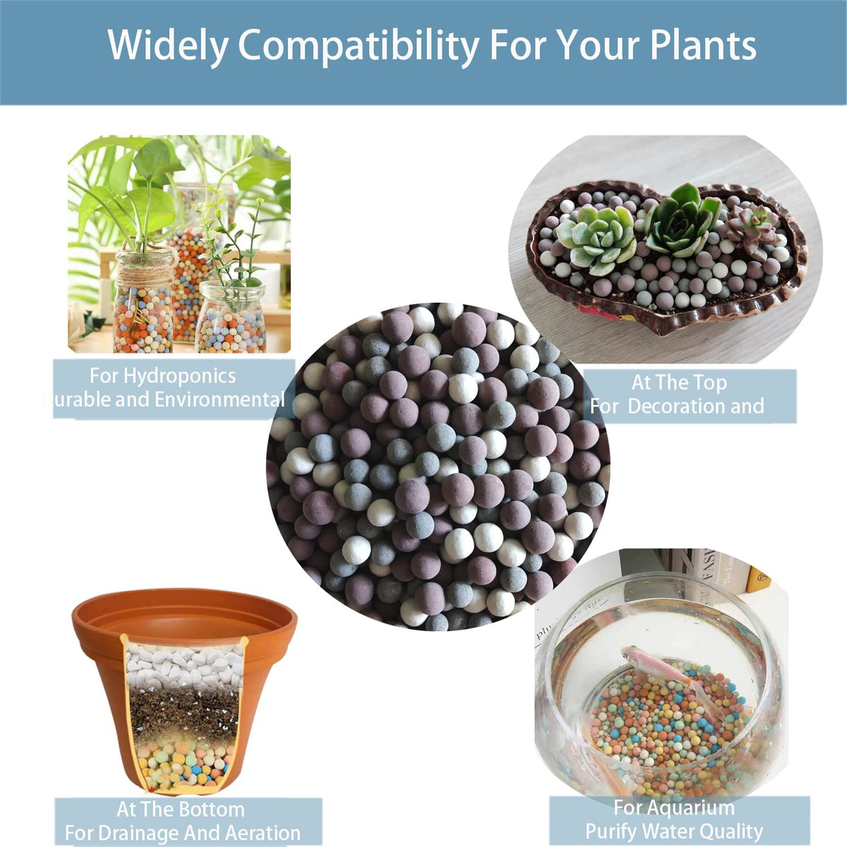 Rurtsva Leca balls dust-free surface reduces soil splashing