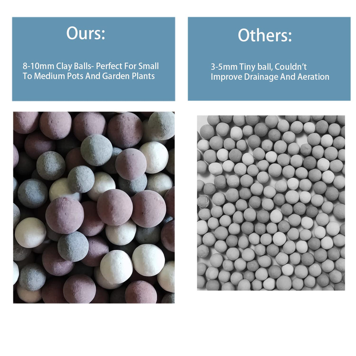 Rurtsva Leca balls for succulents inert, pH-neutral soil aid