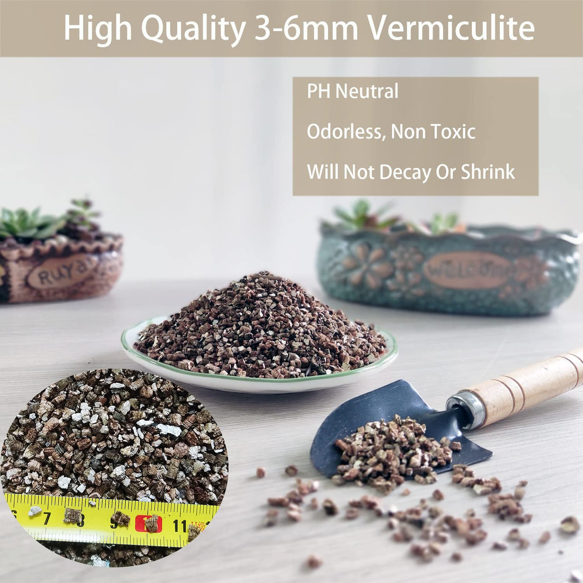 Rurtsva vermiculite 10QT for hydroponics enhances moisture control and drainage