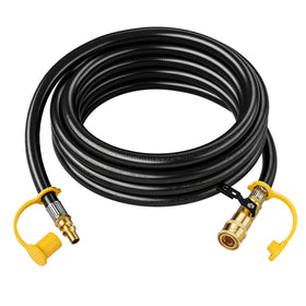 Rushare 20 ft propane hose connects RV to grill for direct convenient cooking.
