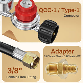 Rushare 5 ft hose provides convenient reach between tank and appliance