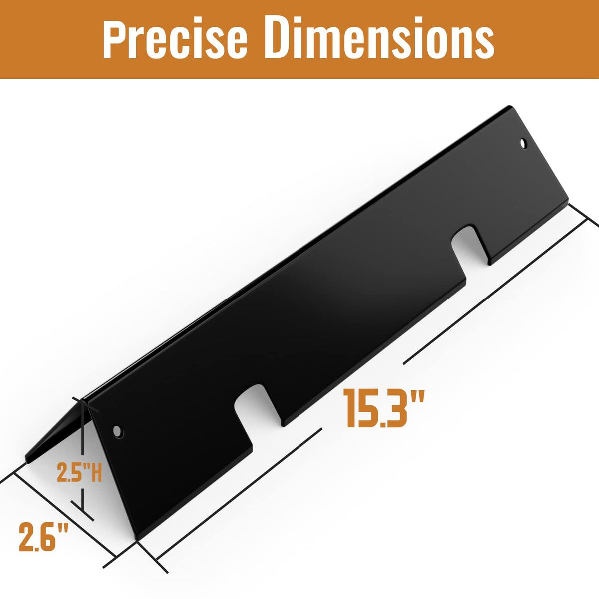 Rushare 7636 flavorizer bars in porcelain-enameled steel for rust resistance and long life.