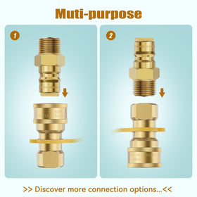 Rushare auto-shutoff safety feature helps prevent leaks when disconnected.