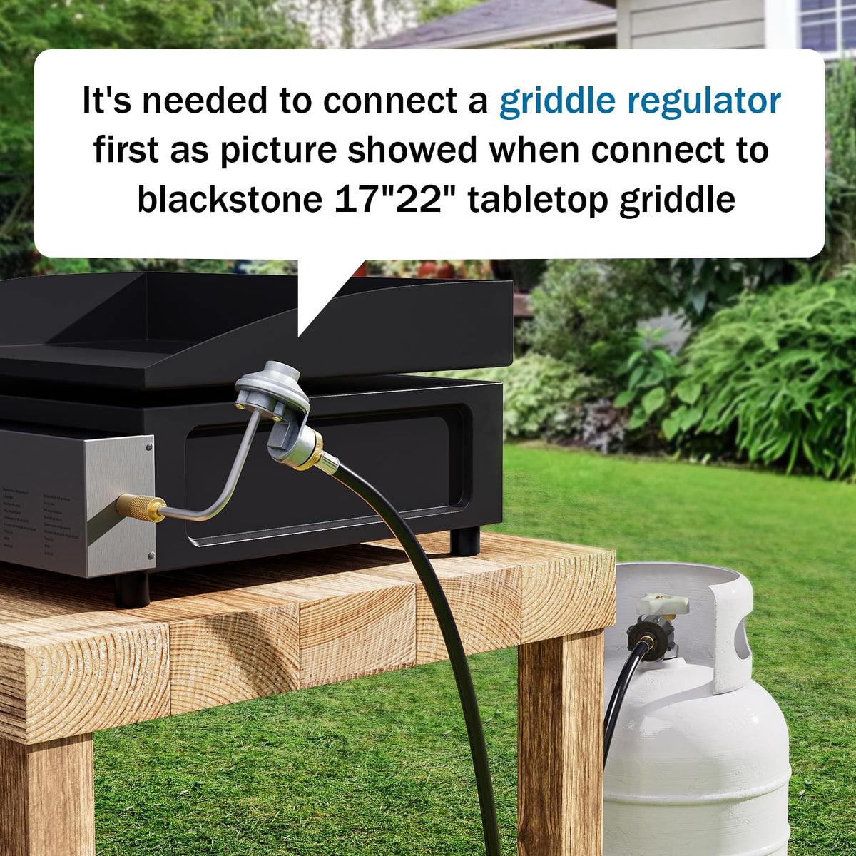 Rushare brass connection offers durable, secure linkage to propane tanks.