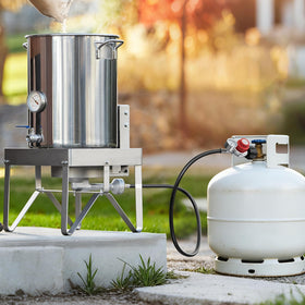 Rushare setup ready for turkey fryer and outdoor cooker