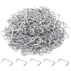 Rustark hog rings 3-4in D-style crimps secure upholstery edges.