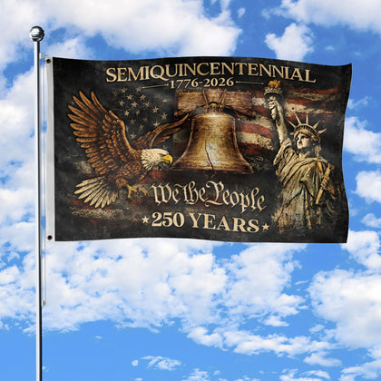 RustField Co. 250th Anniversary USA Flag with double-sided design for vivid visibility from any angle.