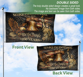 RustField Co. 3x5 ft flag designed for outdoor display with sturdy construction.